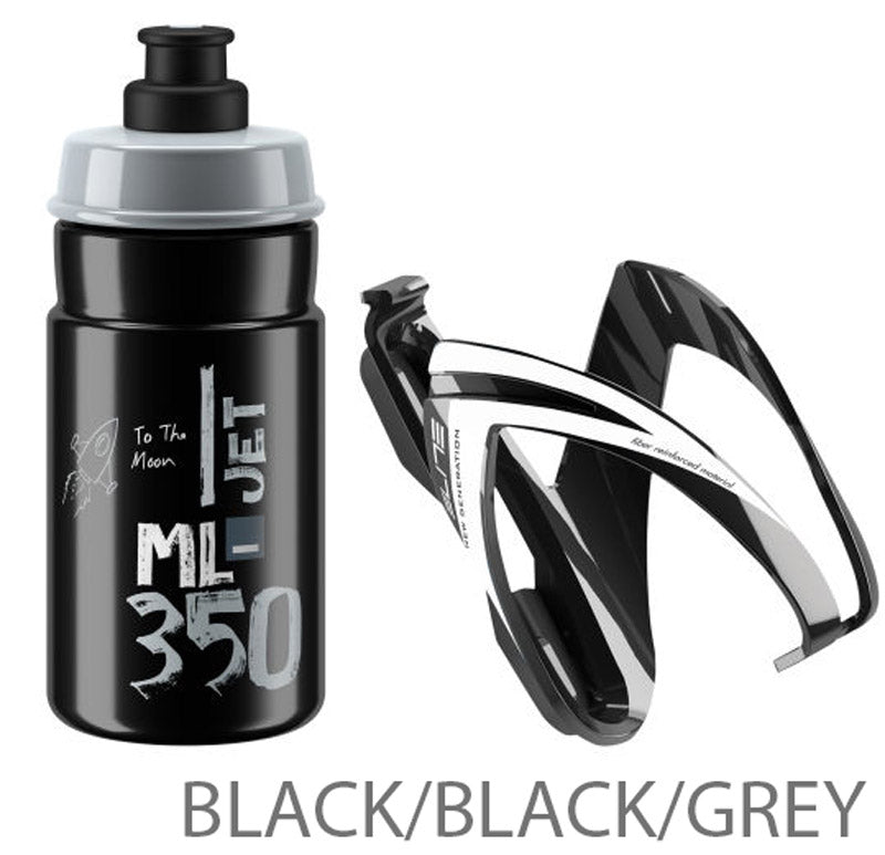 Elite børnesæt jet ceo drikkeflaske 350ml + holder