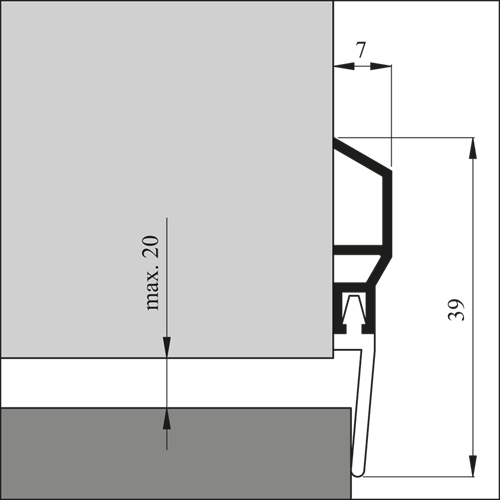Ellen 1071671 - klassisk 100cm | 1 stk