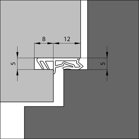 Ellen kaderprofiel siliconen | 1201 scf | 25m - 680104950