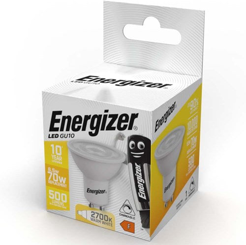 Enzo energizer led spot gu10 4.7-50w 2700k dæmpbar - 2605210