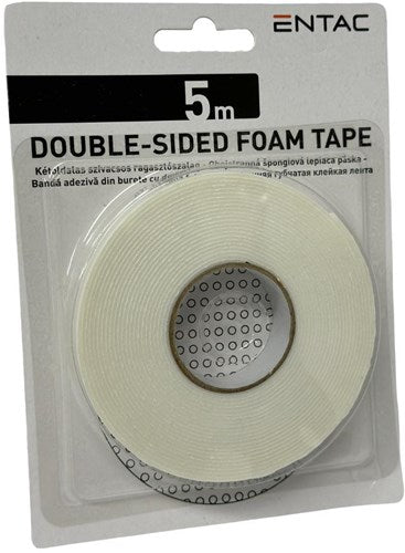 Entac dobbeltsidet skumtape 19mm rulle 5m - 4139520