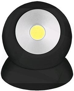 Entac LED væglampe med magnet sort 1w 3xaaa - 5700420