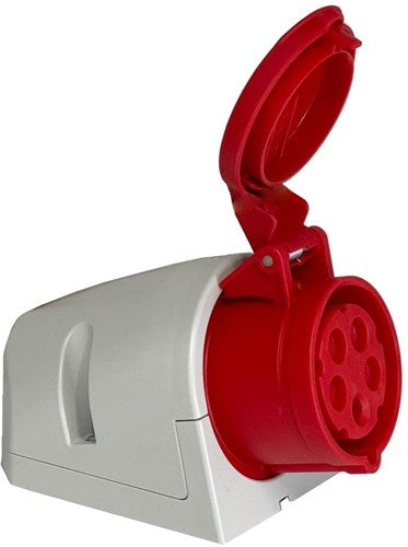 Enzo abl cee 5p 32a 400v overflademonteret toilet rød - 6315174
