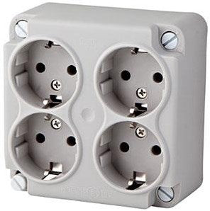 Enzo abl låg kabelboks uni abl 4 x wcd - 4047880