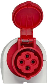 Enzo cee 4p 32a 400v overflademonteret toilet rød - 6315166