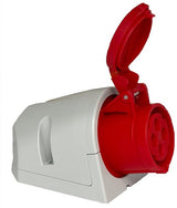 Enzo cee 4p 32a 400v overflademonteret toilet rød - 6315166