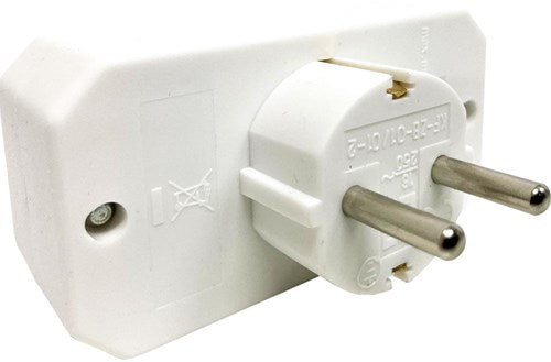 Enzo adapter - 1xra + 2xeuro - hvid