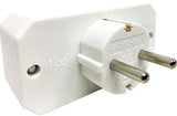 Enzo adapter - 1xra + 2xeuro - hvid