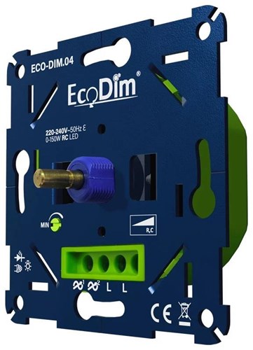 Enzo ecodim led dimmer 0-150w fase afsnijding - inbouw - eco-dim.04 - 4355410