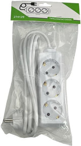 Enzo entac tcd ra 4-vejs 1,5 meter ledning hvid 6872560
