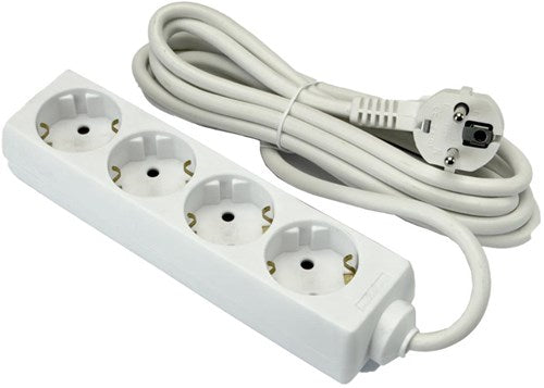 Enzo entac tcd ra 4-vejs 1,5 meter ledning hvid 6872560