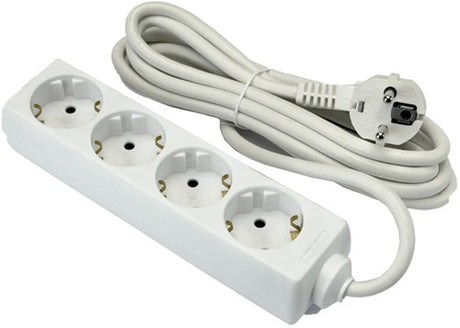 Enzo entac tcd ra 4-vejs 1,5 meter ledning hvid 6872560