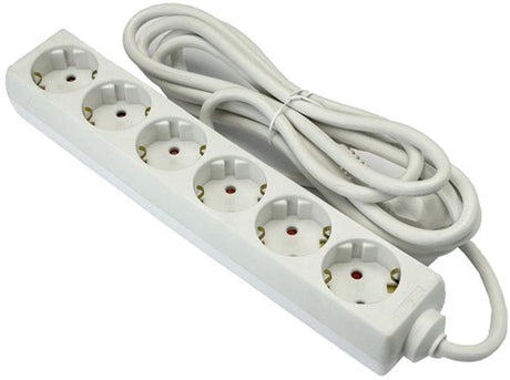 Enzo entac tcd ra 6-vejs 1,5 meter ledning hvid 6872620