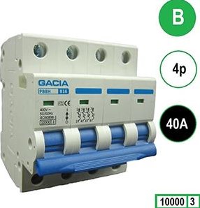 Enzo gacia installatieautomaat 40a. b kar 4p gacia - 4517828