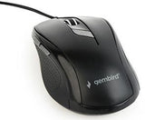 Enzo Gembird optisk mus USB sort med sideknapper 9510016
