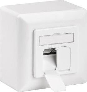 Enzo goobay cat6 i overflademonteret boks 2x utp hvid - 2575300