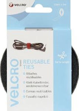 Enzo Velcro sort rulle 5 meter lang 10mm bred 4100250