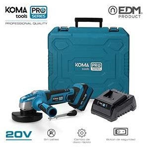 Koma tools accu haakse slijpmachine | 4.0ah | 20v | 115mm | incl. 1x accu en koffer - 6490160