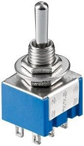Enzo mini vippekontakt 2p on-off-on krom 7495325