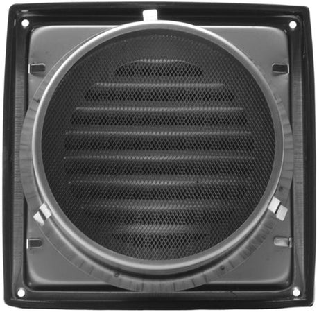 Enzo nedco rvs buitenrooster vierkant 100 mm nedco - 1400465