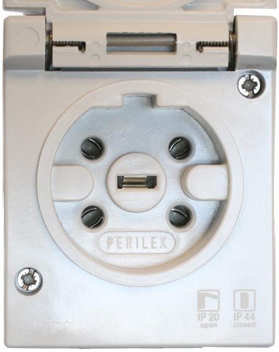 Enzo perilex overflademonteret fatning | 16a | swd | grå | abl 2441860 - 4052965