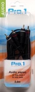 Enzo pro-1 audio 2 tulp male -> 2 tulp male 5 meter 9206050