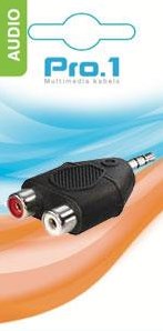 Enzo pro-1 audio adapt 3,5 jack stereo -> 2 tulp contra 9217200