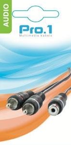 Enzo pro-1 audio tulp female -> 2 tulp male 0,20 meter 9205800