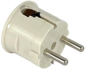 Enzo jordet stik vinklet hvid bakelit mk 6140595