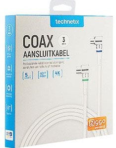Enzo technetics koaksialforbindelseskabel 3m komplet retvinklet stik - 2075020