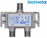 Enzo technetics esx-02 - to-vejs fordeler f-stik - 2074030
