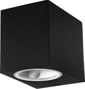 Enzo væglampe | aluminium | 1xgu10 | ip44 | sort | kvadrat - 5086007