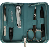 Erbe solingen 5-delt manicure etui med lynlås turkis (erbe9204)