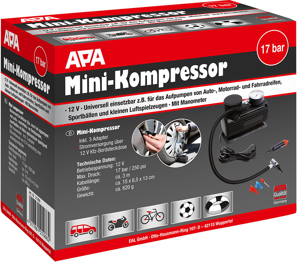 Eufab minikompressor 12v 17bar