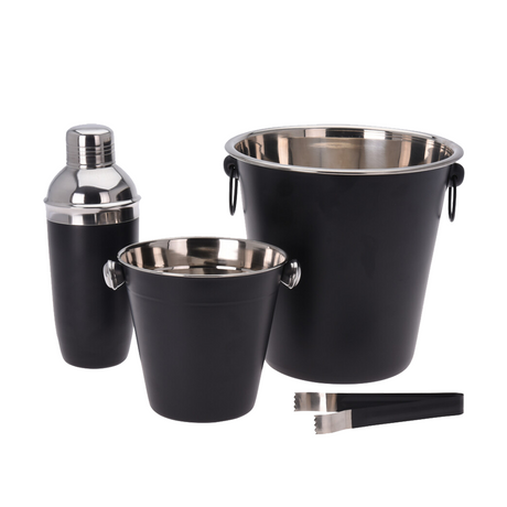 Ty excellent houseware bar sæt rustfrit stål sort 4-delt