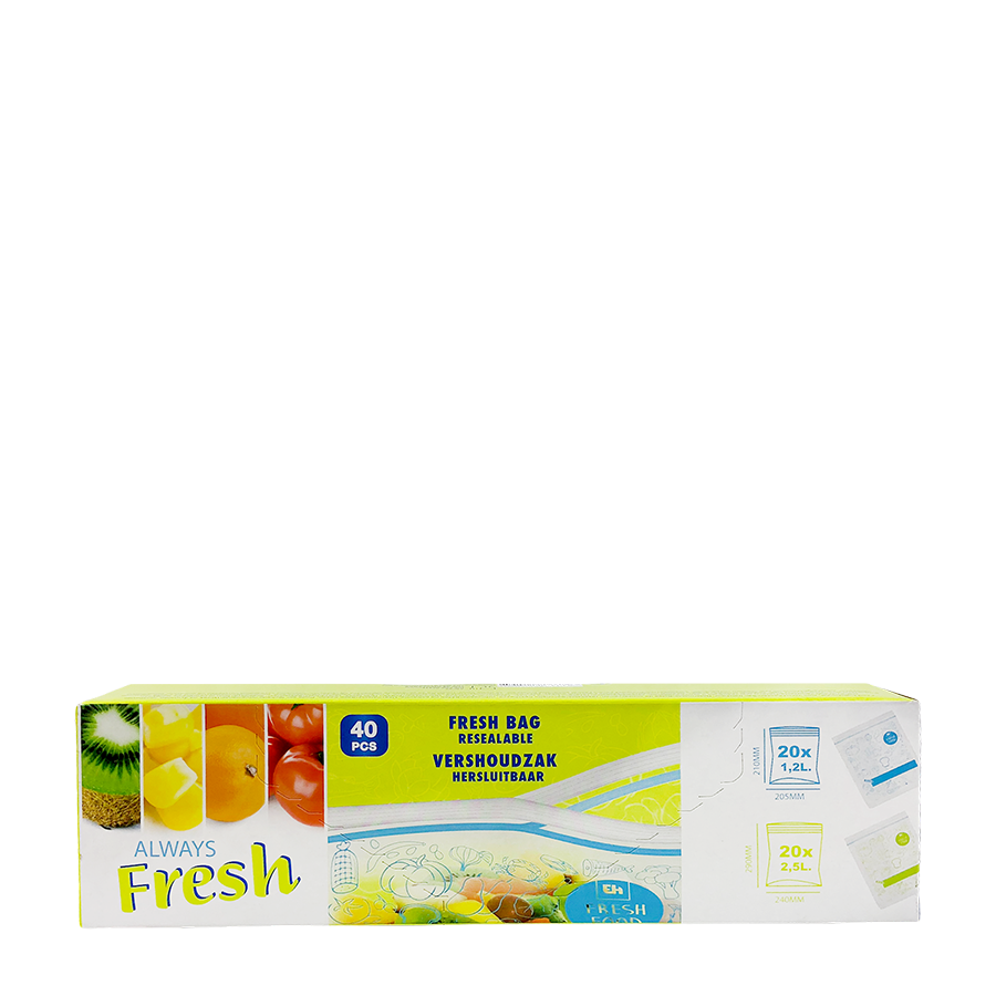 Excellent houseware vershoudzakjes set 40 stuks
