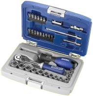 Expert by facom doppenset met hulpstukken 1 4 | 34-delig | in koffer | e194672 - e194672