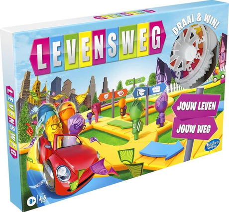 Hasbro livssti - familiebrætspil for 2 til 4 spillere - indendørs spil for børn fra 8 år - pinde i 6 farver