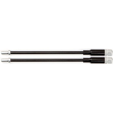 Elvedes kabelsystemer bv justerbar flex v-bremse kabelrør elvedes letmetal - sort (2 stk)