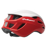 Polisport hjelm Aero Road mat rød glans hvid sort L 58-61cm