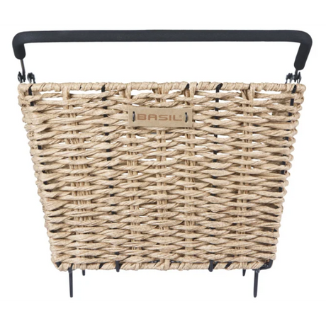 Basil cykelkurv cento rattan look multisystem 40 x 25 x 12 cm - søgræs