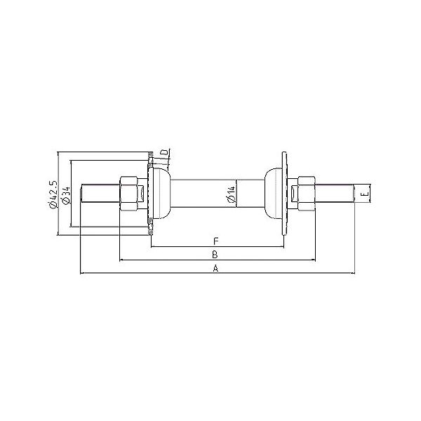 Marwi frontnav 412 - 36 huller - 100 mm installationsbredde - forkromet