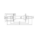 Marwi frontnav 412 - 36 huller - 100 mm installationsbredde - forkromet