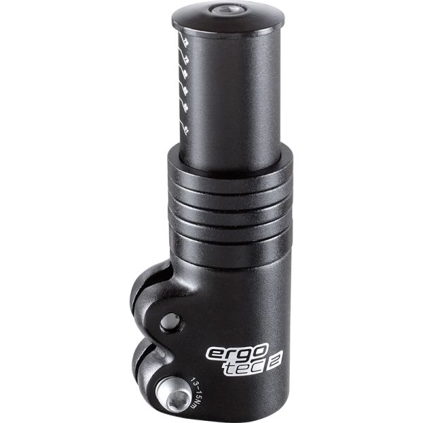 Ergotec spindelforlænger foran 3 - 1-1 8 al6061 t6 - sort