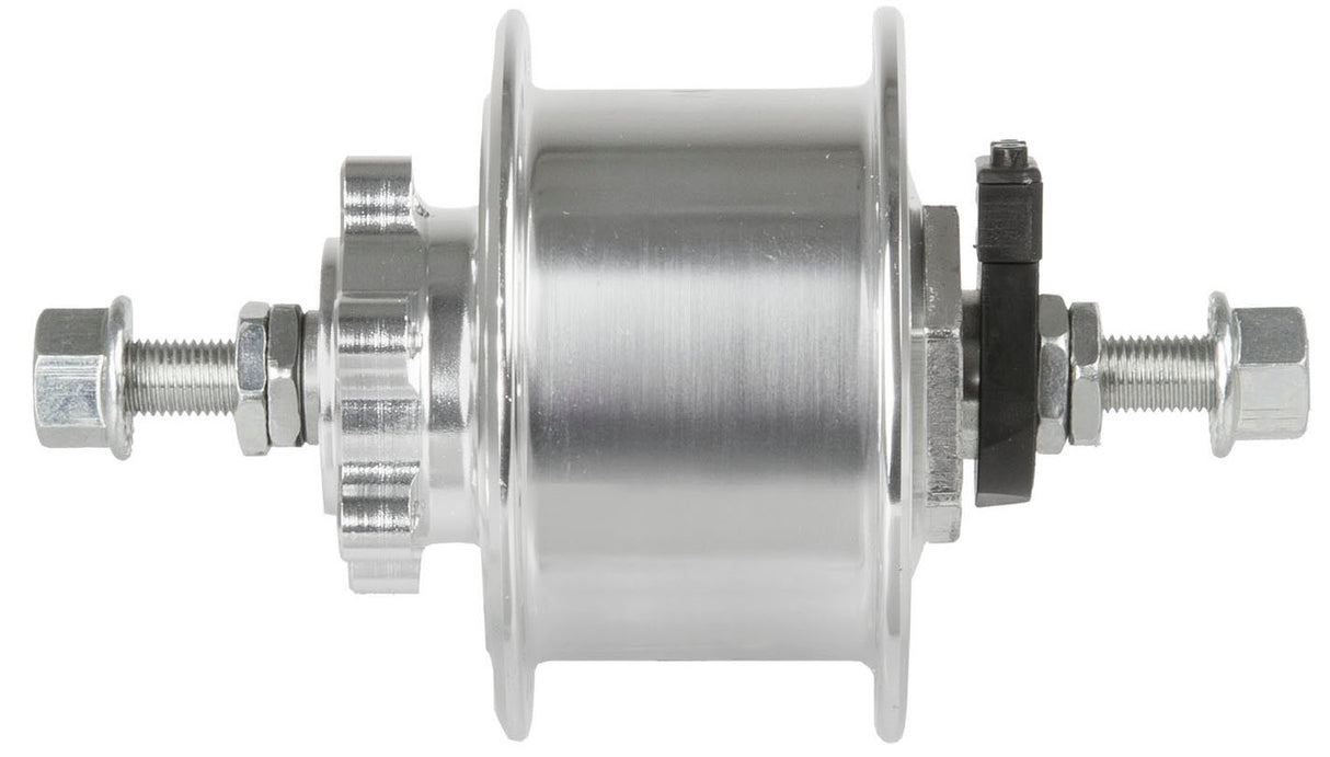 MSG FORE HUB HUB DYNAMO 36G DISC SHIMANO COMP FAXED AXLE SILVER