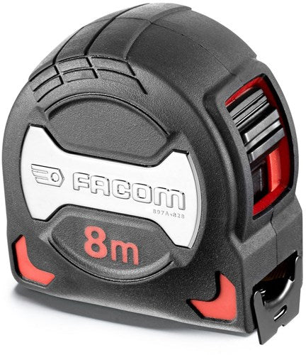 Facom målebånd med grebshus 8m - 897a.828pb