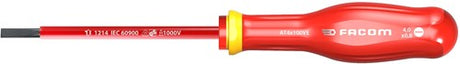 Facom skruetrækker protwist slot 4x100 isoleret 1000v - at4x100ve - at4x100ve