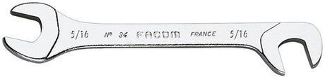 Facom micromechanics åben skruenøgle, kæber 15° og 75° bøjet 13 32' - 34.13 32