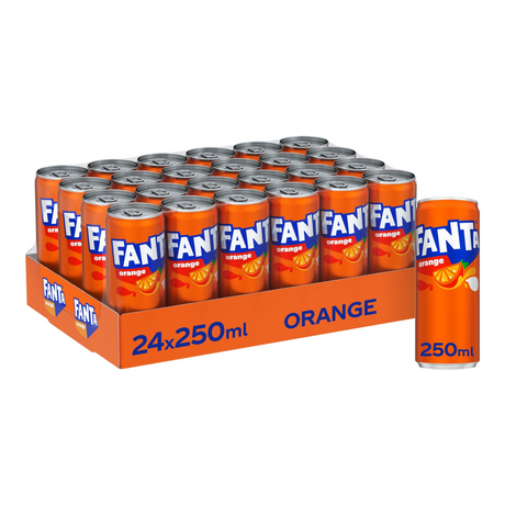 Fanta orange dåse (24x250 ml)