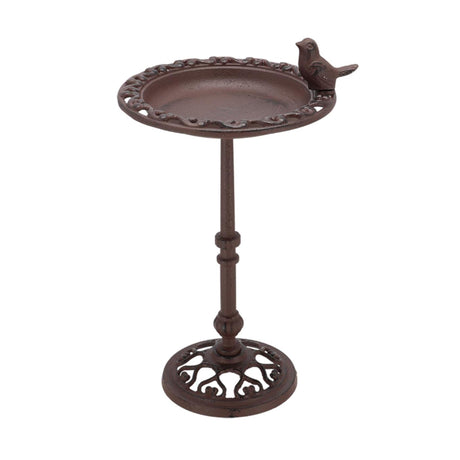 Esschert design vogelbad op hoge voet gietijzer 22,5x22,5x38,5 cm